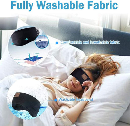 Sleep Headphones Wireless Music Sports Headband, Sleeping Headphones Headband Washable Sweatband Hairband with Ultra-Thin Stereo Speakers Mic for Women Men Running Jogging Yoga Travel
