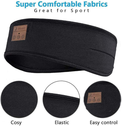 Sleep Headphones Wireless Music Sports Headband, Sleeping Headphones Headband Washable Sweatband Hairband with Ultra-Thin Stereo Speakers Mic for Women Men Running Jogging Yoga Travel